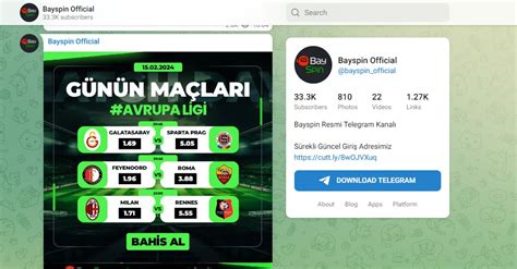 Bayspin Telegram Adresi